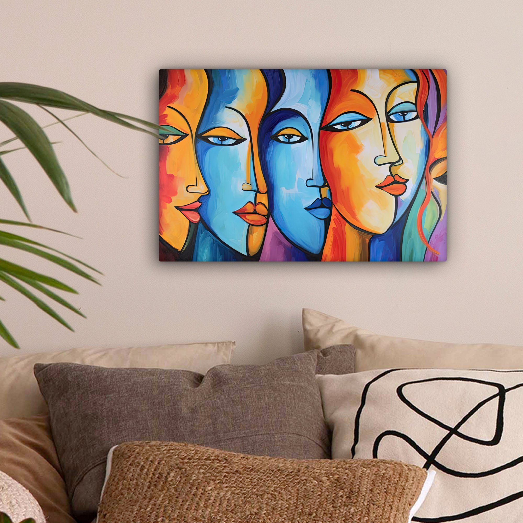 OneMillionCanvasses® Leinwandbild Kopf - Ölfarbenoptik - günstig online kaufen