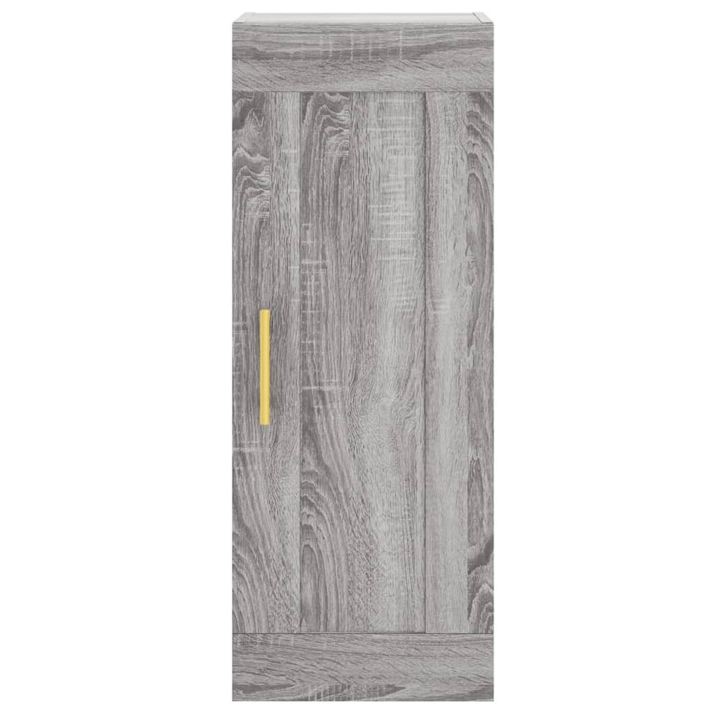 vidaXL Sideboard Wandschrank Grau (1 34,5x34x90 Holzwerkstoff St) cm Sonoma