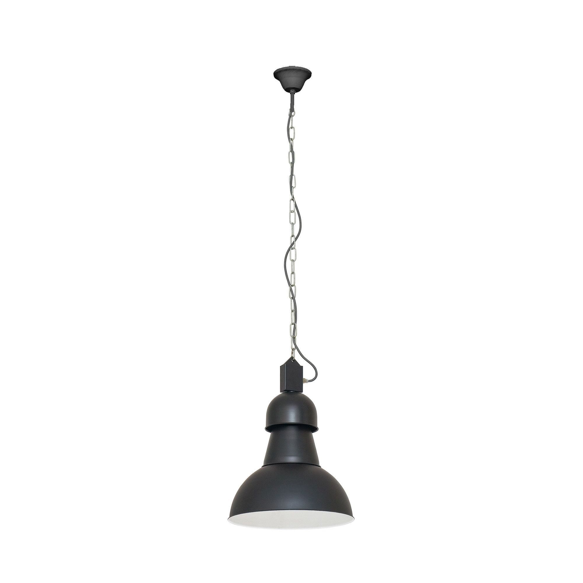 Licht-Erlebnisse Pendelleuchte INDUSTRIE, ohne Leuchtmittel, Schwarze Hängelampe Loft Indutrie Stil vintage Pendelleuchte Lampe