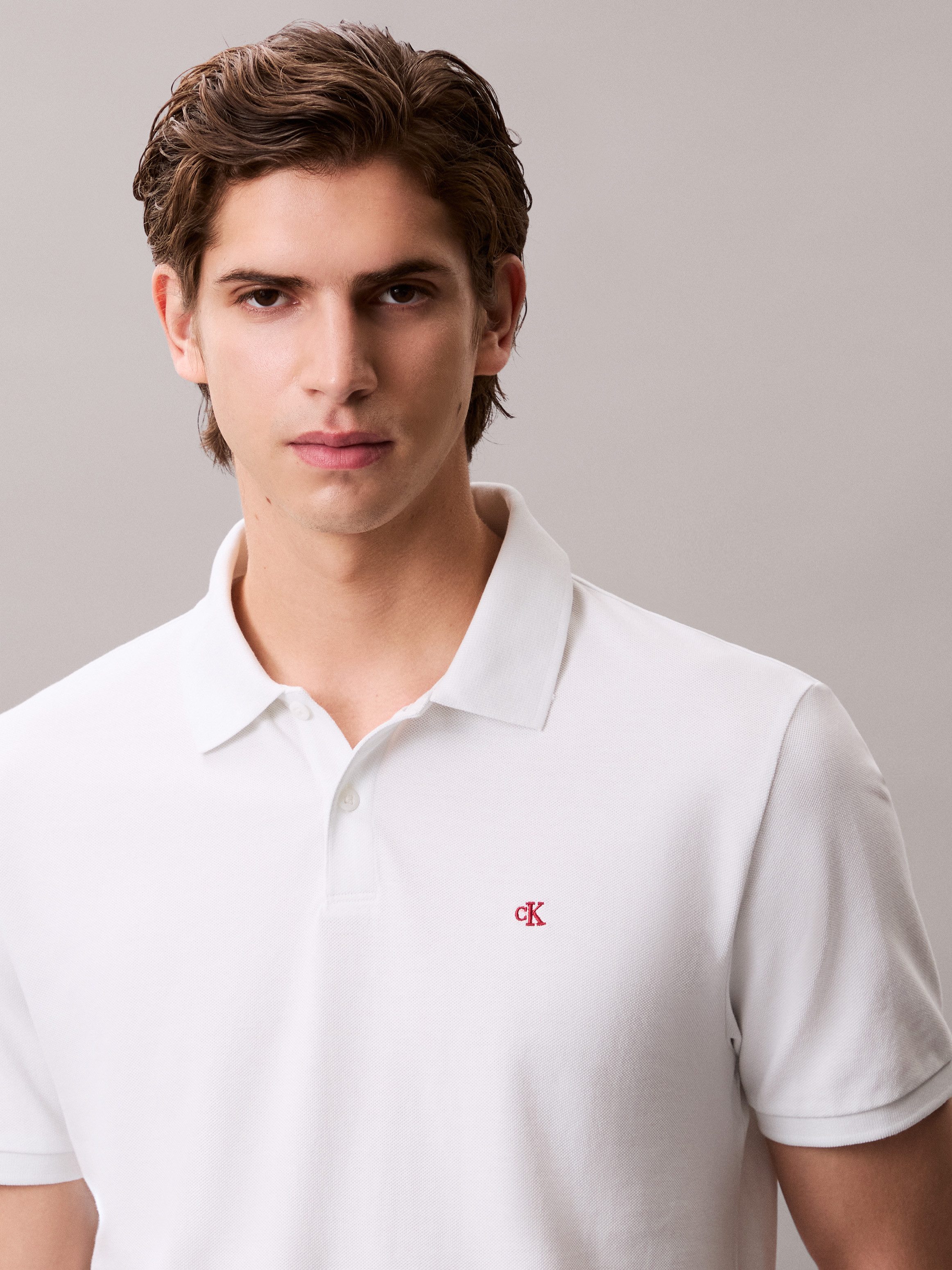 Calvin Klein Jeans Poloshirt SS CASUAL PIQUE CLASSIC POLO Mit Rundhalsausschnitt