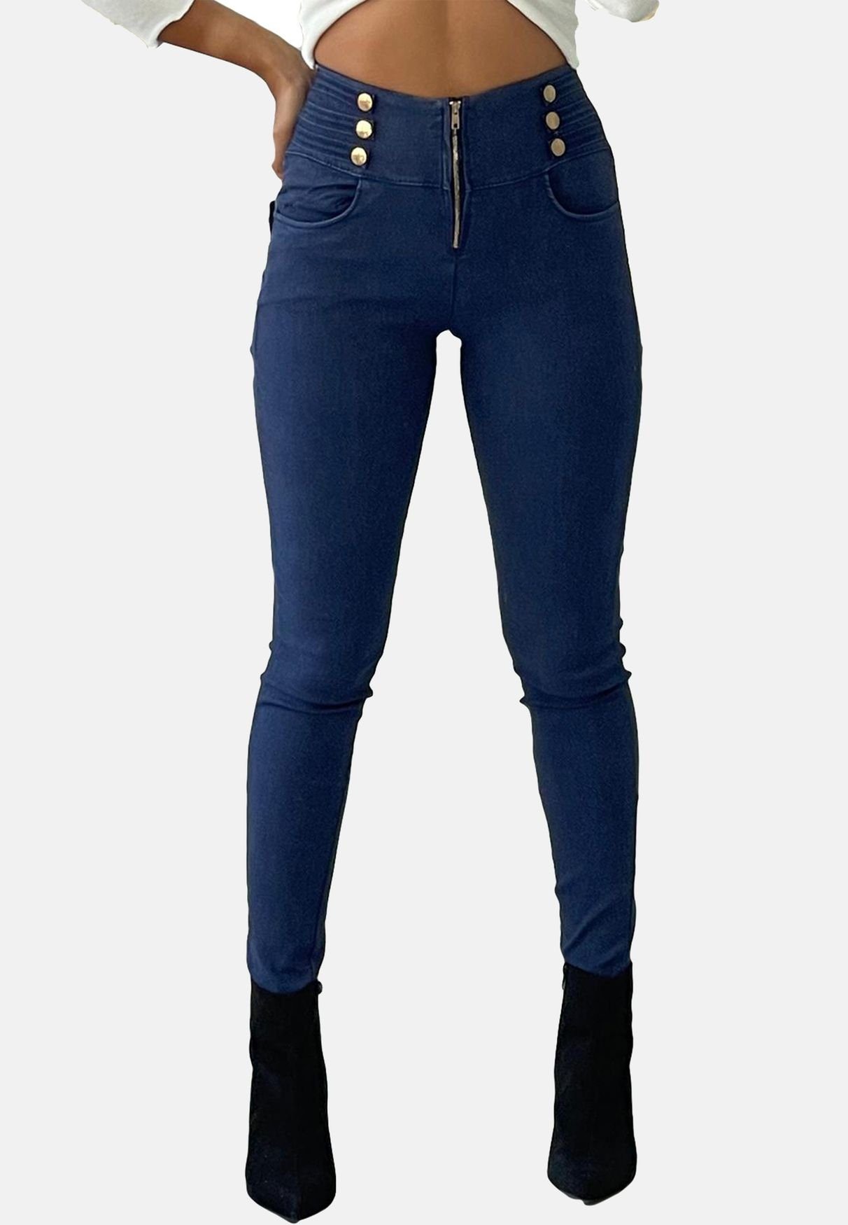 OYSOHE Damen 3D Jeans Leggings Elastische Taille Skinny Freizeithosen Hohe Taille Stretchhose S-XL 
