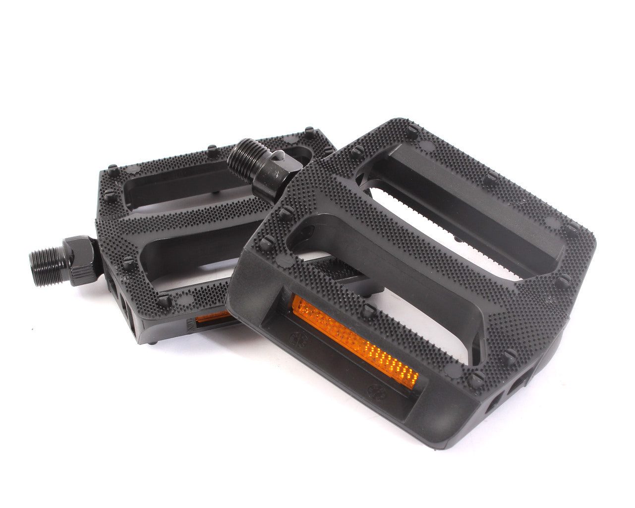 KHEbikes Fahrradpedale KHE PRISM BMX Pedale 9/16" PVC schwarz leicht 308 g (Passend für 3-teilige Kurbeln)