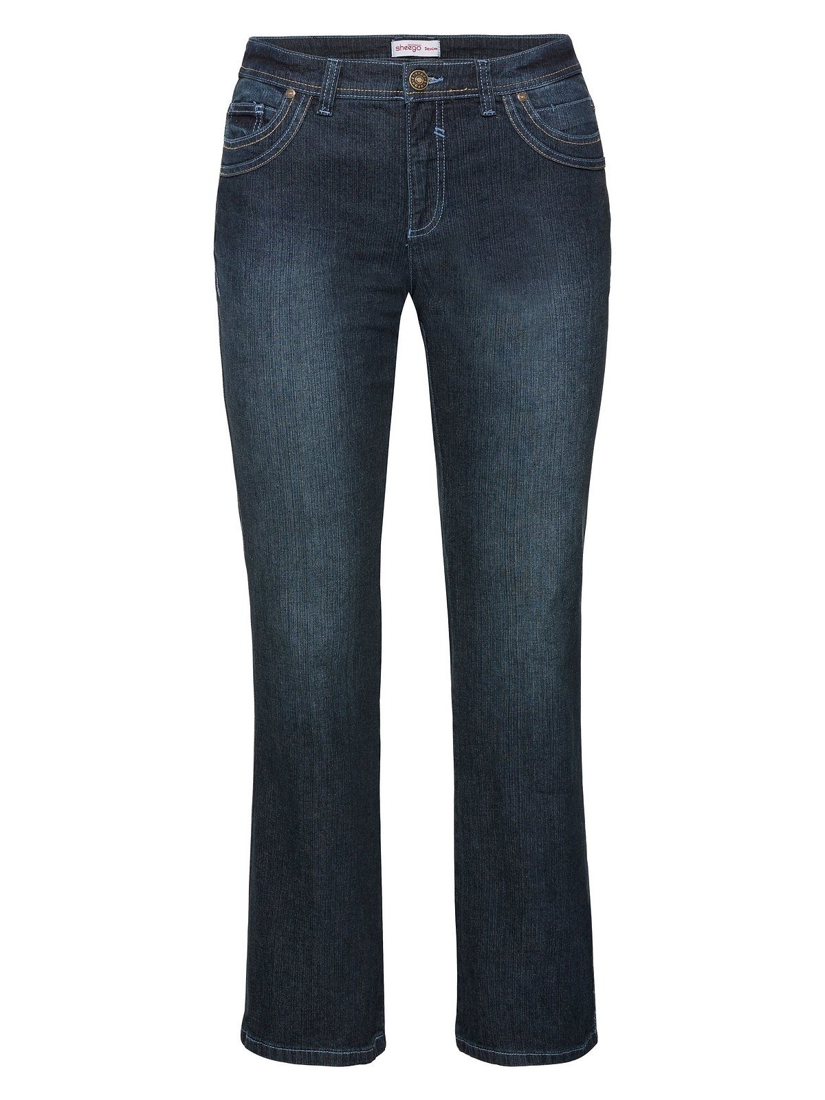 Sheego Stretch-Jeans Große Größen mit Used-Effekten