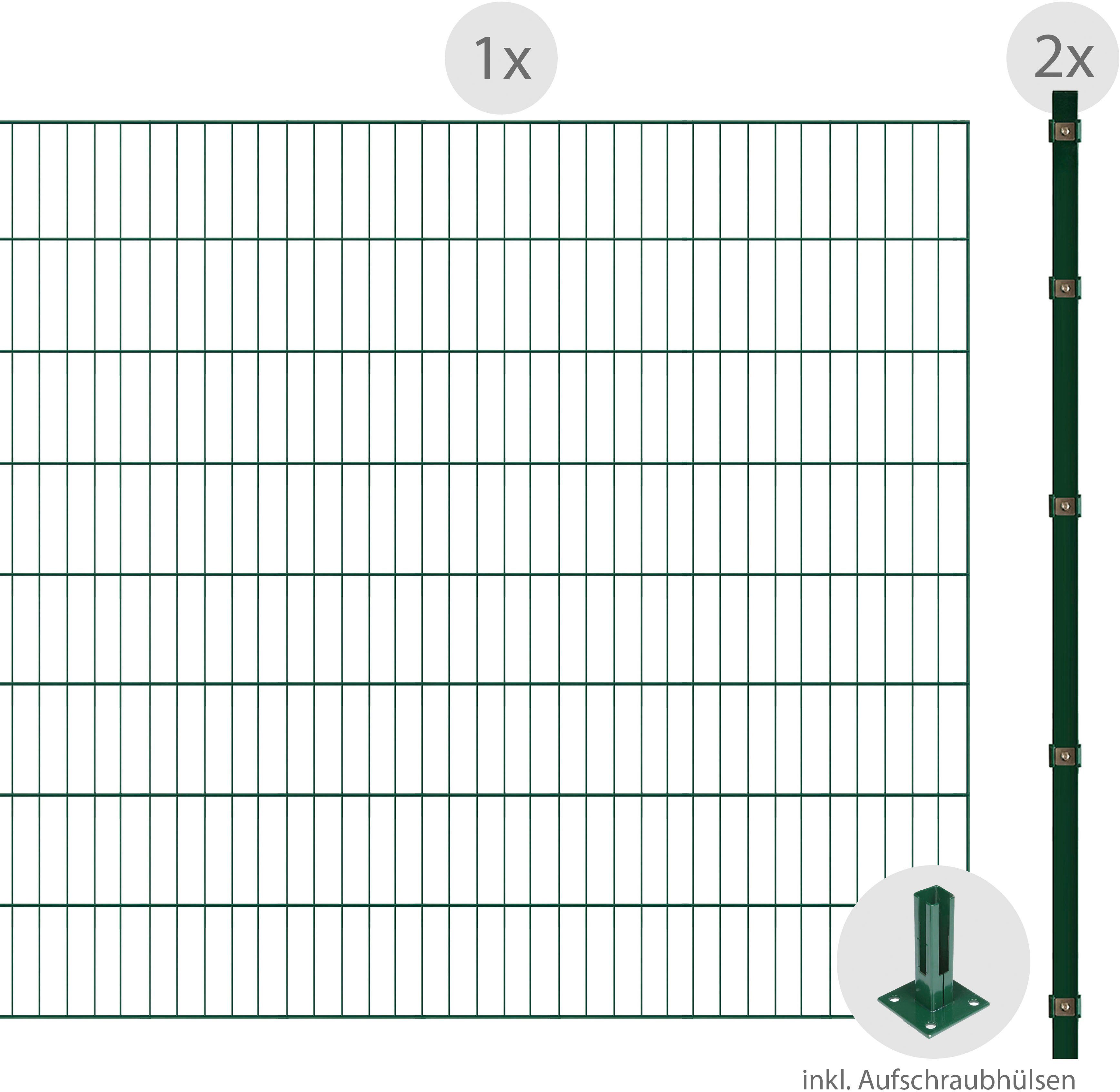 Arvotec Einstabmattenzaun ESSENTIAL 160 zum Aufschrauben, (Set), Zaunhöhe 160 cm, Zaunlänge 2 - 60 m