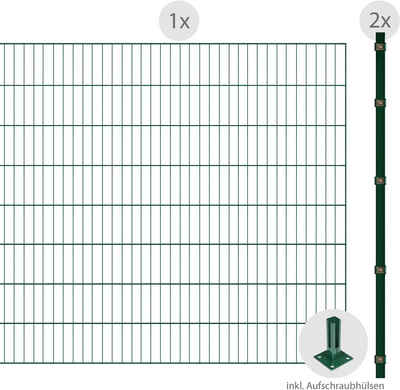 Arvotec Einstabmattenzaun ESSENTIAL 160 zum Aufschrauben, (Set), Zaunhöhe 160 cm, Zaunlänge 2 - 60 m