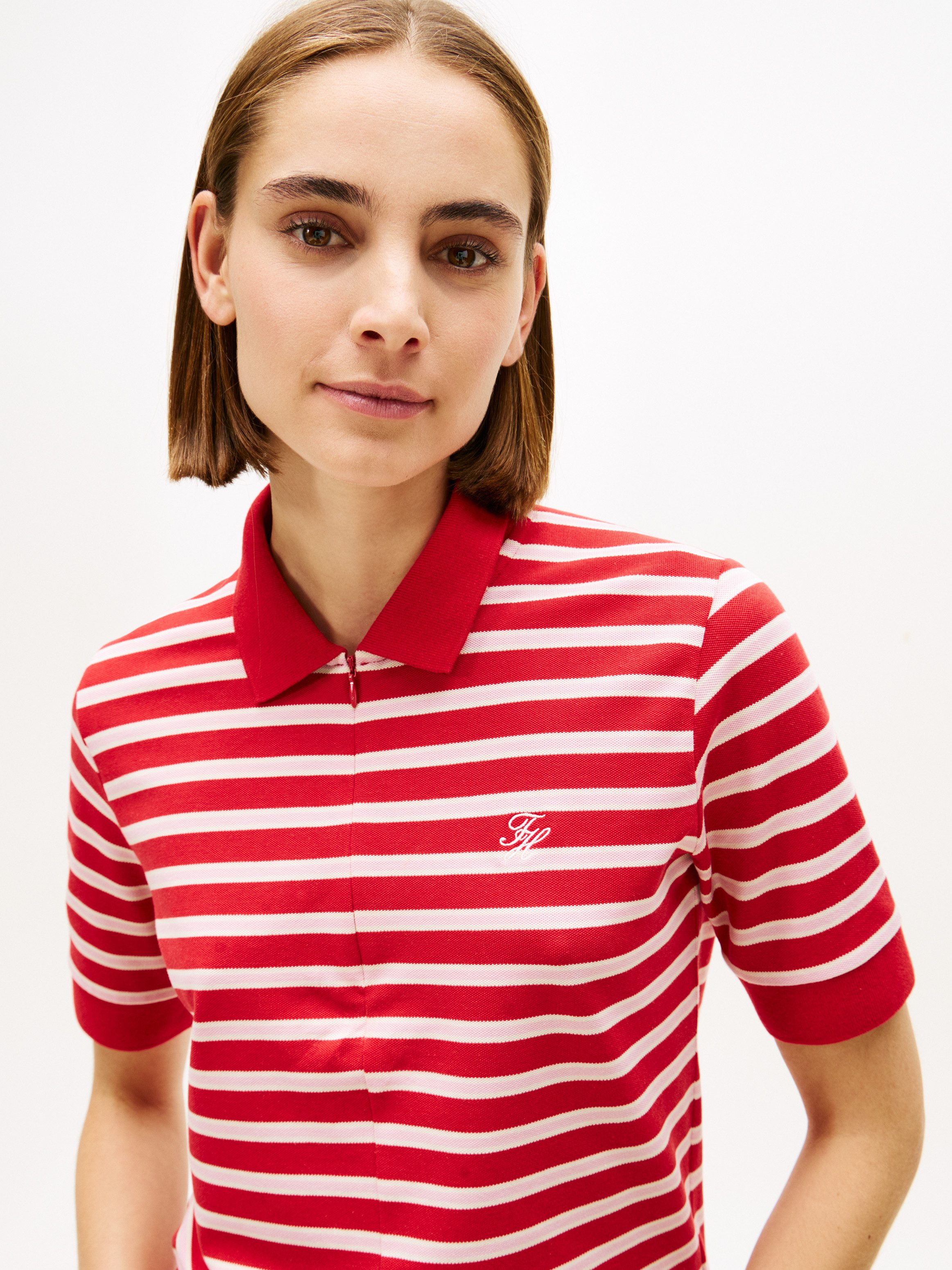 Tommy Hilfiger Poloshirt TH SCRIPT LYOCELL ZIP SS POLO günstig online kaufen