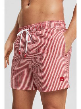 Esprit Badeshorts Strukturierte Badeshorts im Streifenlook