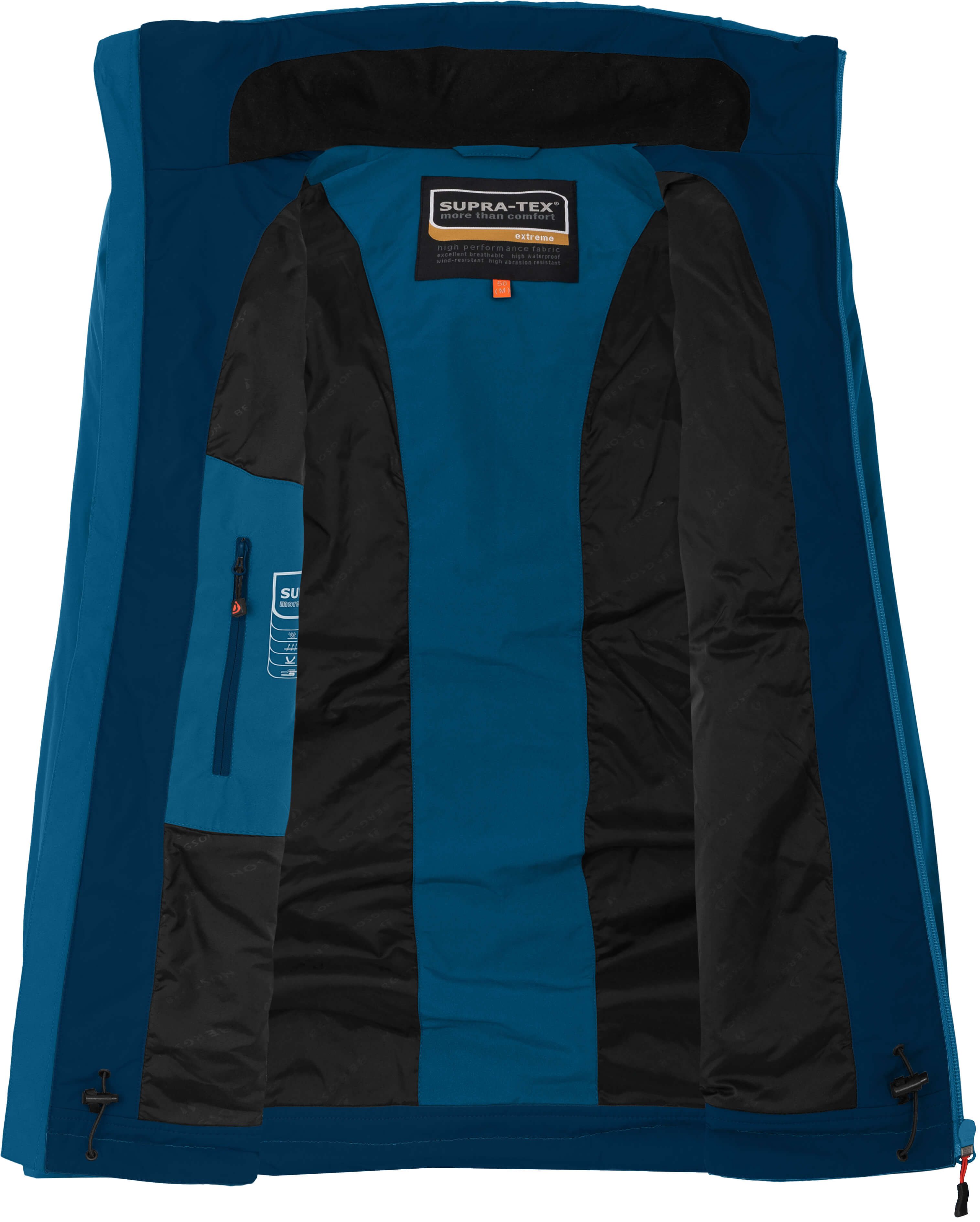 Bergson Regenjacke TALLMOS 3in1 Doppeljacke Herren Regenjacke, Fleece Innenjacke, 20000 mm Wassersäule, Langgröße – Bild 4 von 5