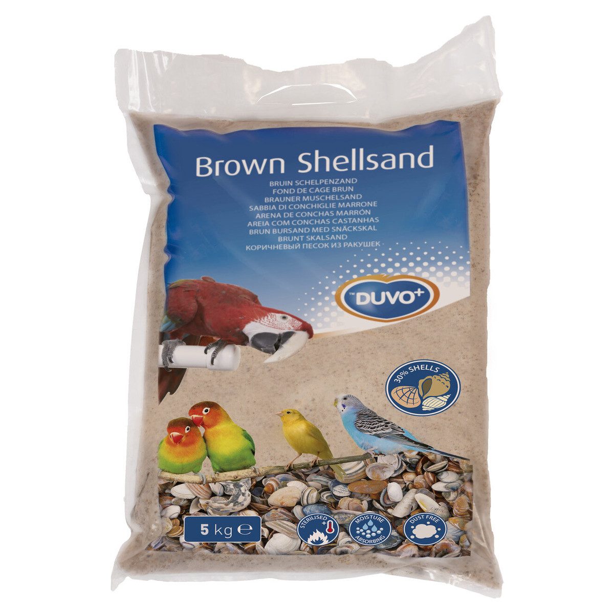 Vogelsand Muschelsand braun