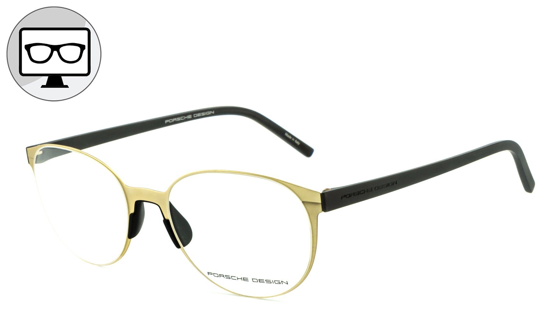 PORSCHE Design Brille Blaulichtfilter Brille, Blaulicht Brille, Bildschirmbrille, Bürobrille, Gamingbrille, ohne Sehstärke