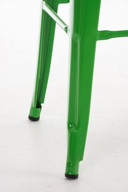 TPFLiving Barhocker Joshua (Set, 2 St., mit angenehmer Fußstütze - Hocker für Theke & Küche), Gestell Metall Grün - Sitzfläche: Metall Grün