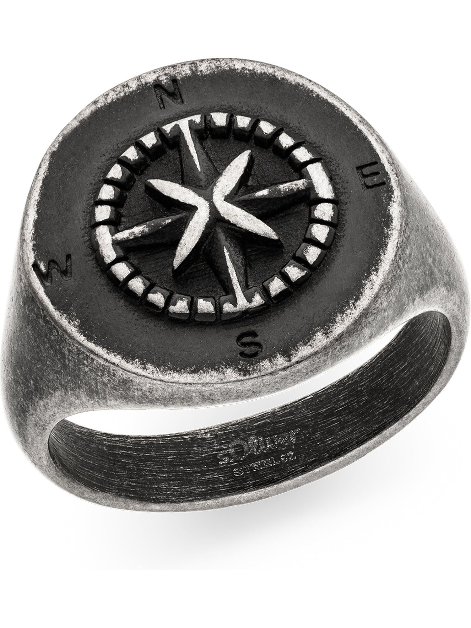 s.Oliver Fingerring S.Oliver Herren-Herrenring Edelstahl