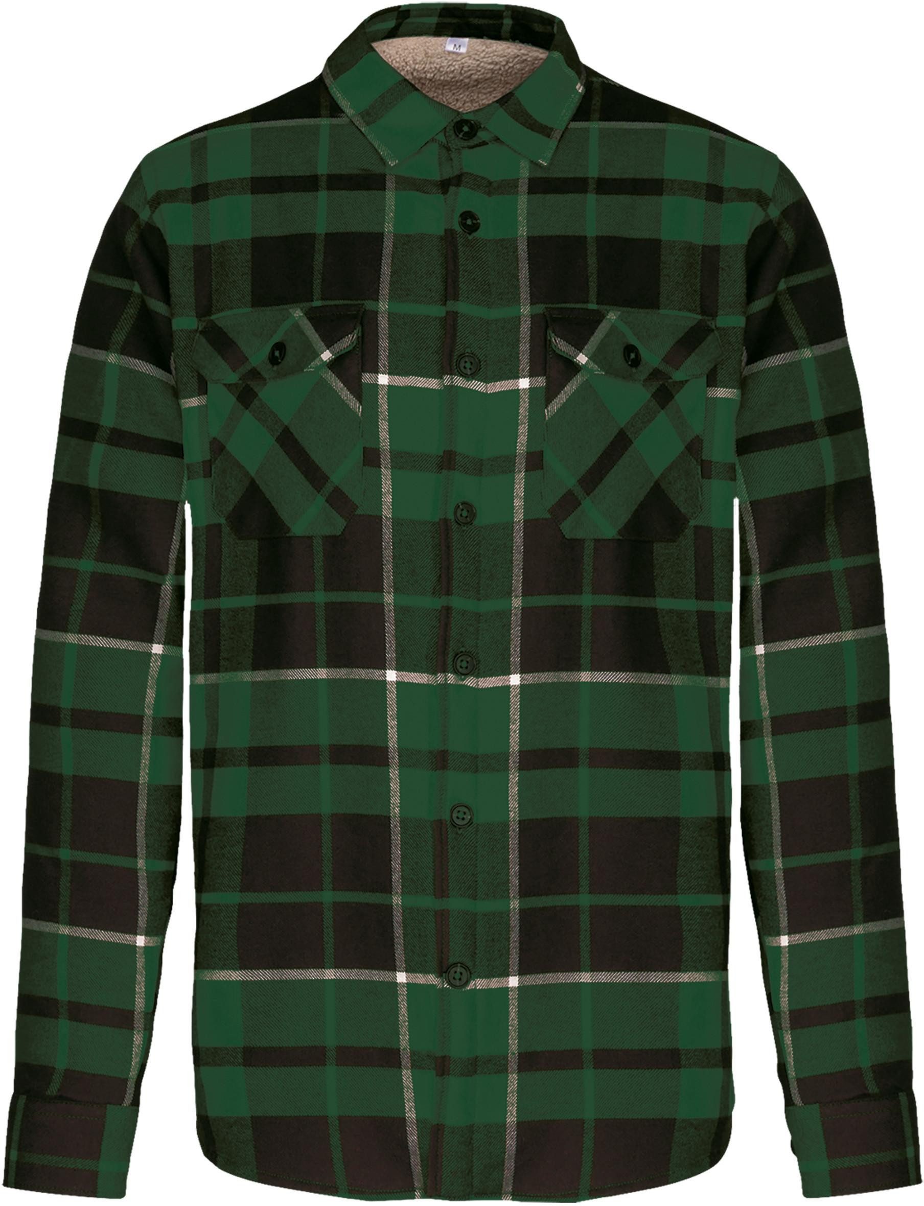 Kariban Outdoorhemd Herren Karo-Hemdjacke mit Sherpa-Futter günstig online kaufen