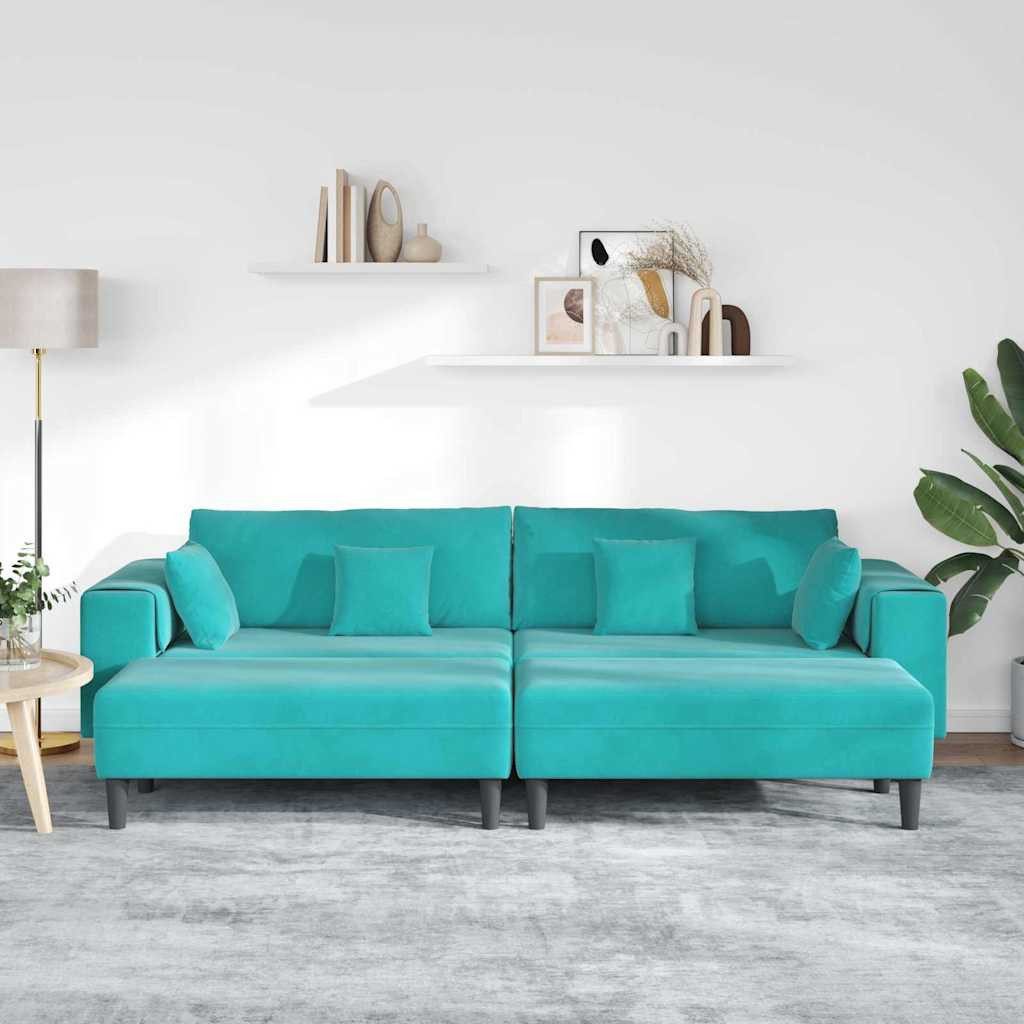 vidaXL Sofa Samt Sofa mit Kissen günstig online kaufen