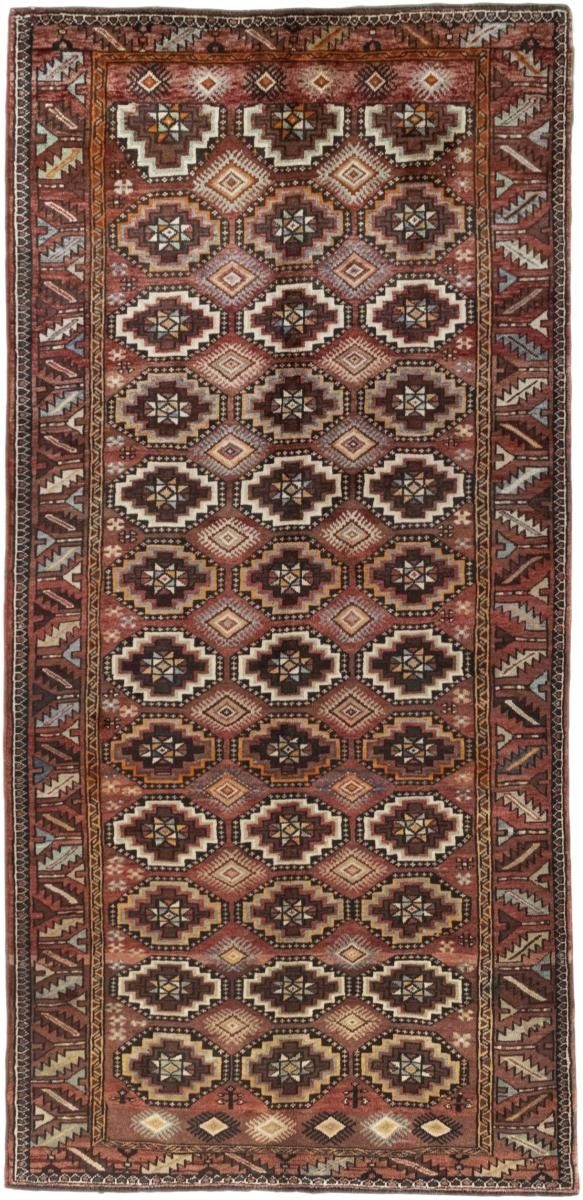 Orientteppich Hamadan 148x305 Handgeknüpfter Orientteppich / Perserteppich Läufer, Nain Trading, rechteckig, Höhe: 8 mm