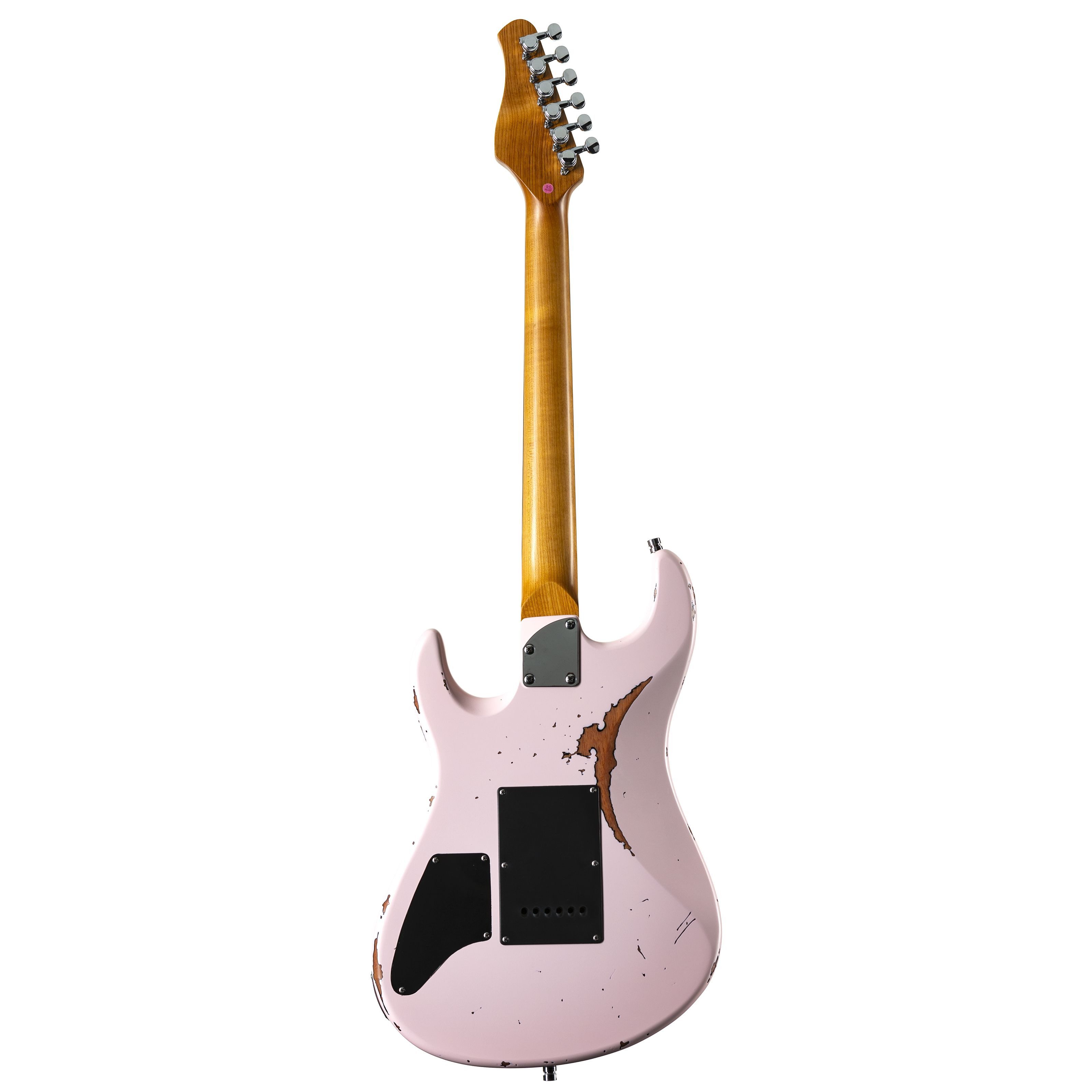 FAME E-Gitarre, E-Gitarren, ST-Modelle, Custom ST RW Worn Strawberry over Sunburst - E-Gitarre
