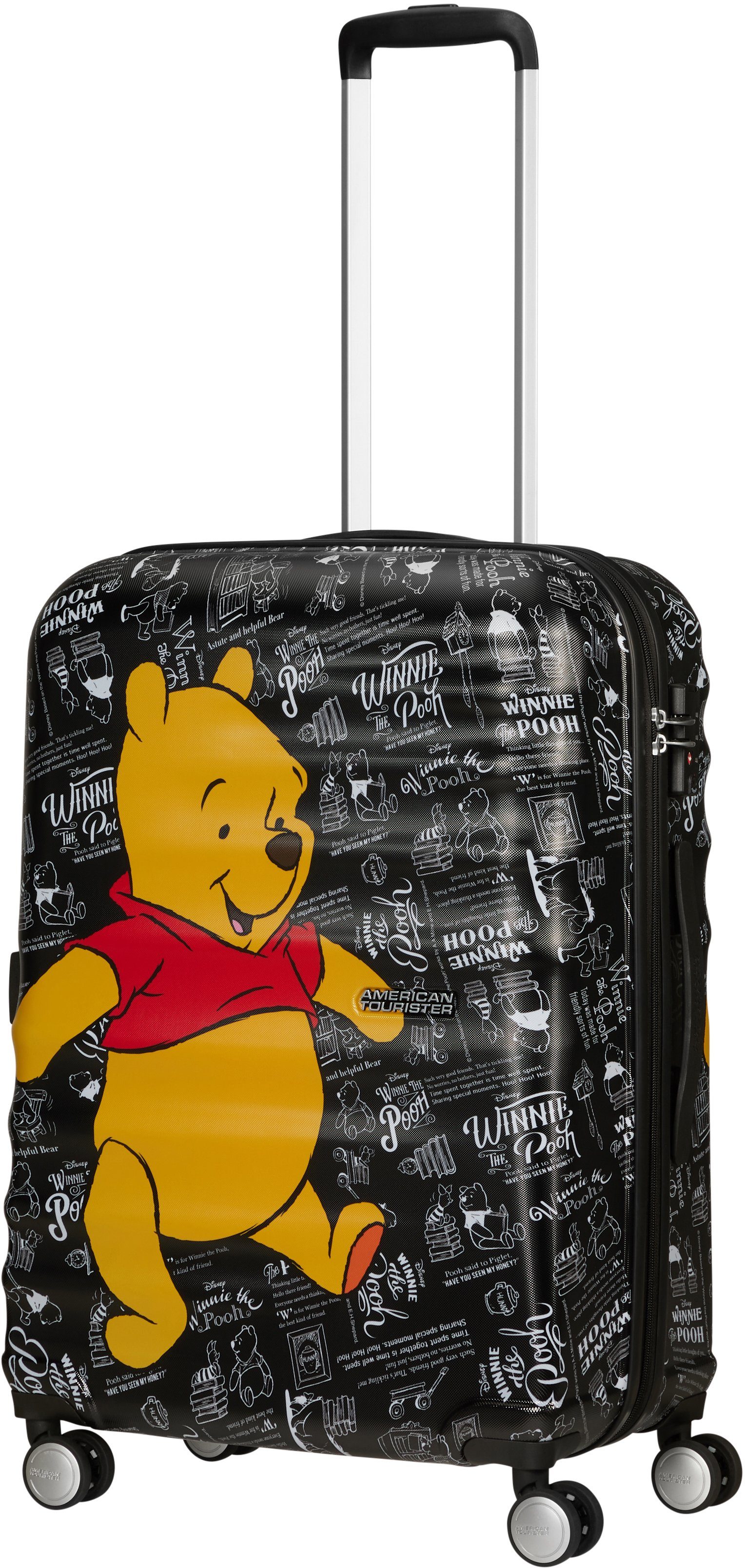 Tourister® American 4 Material aus Pooh Winnie Disney Rollen, teilweise recyceltem cm, Wavebreaker, The 67 Hartschalen-Trolley
