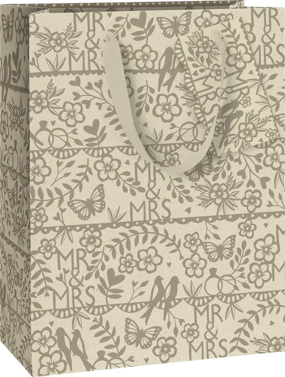 stewo Handtasche 5339 80 Geschenktragetasche Hochzeit Anouk - 23 x 30 x 13 cm Zuckerroh