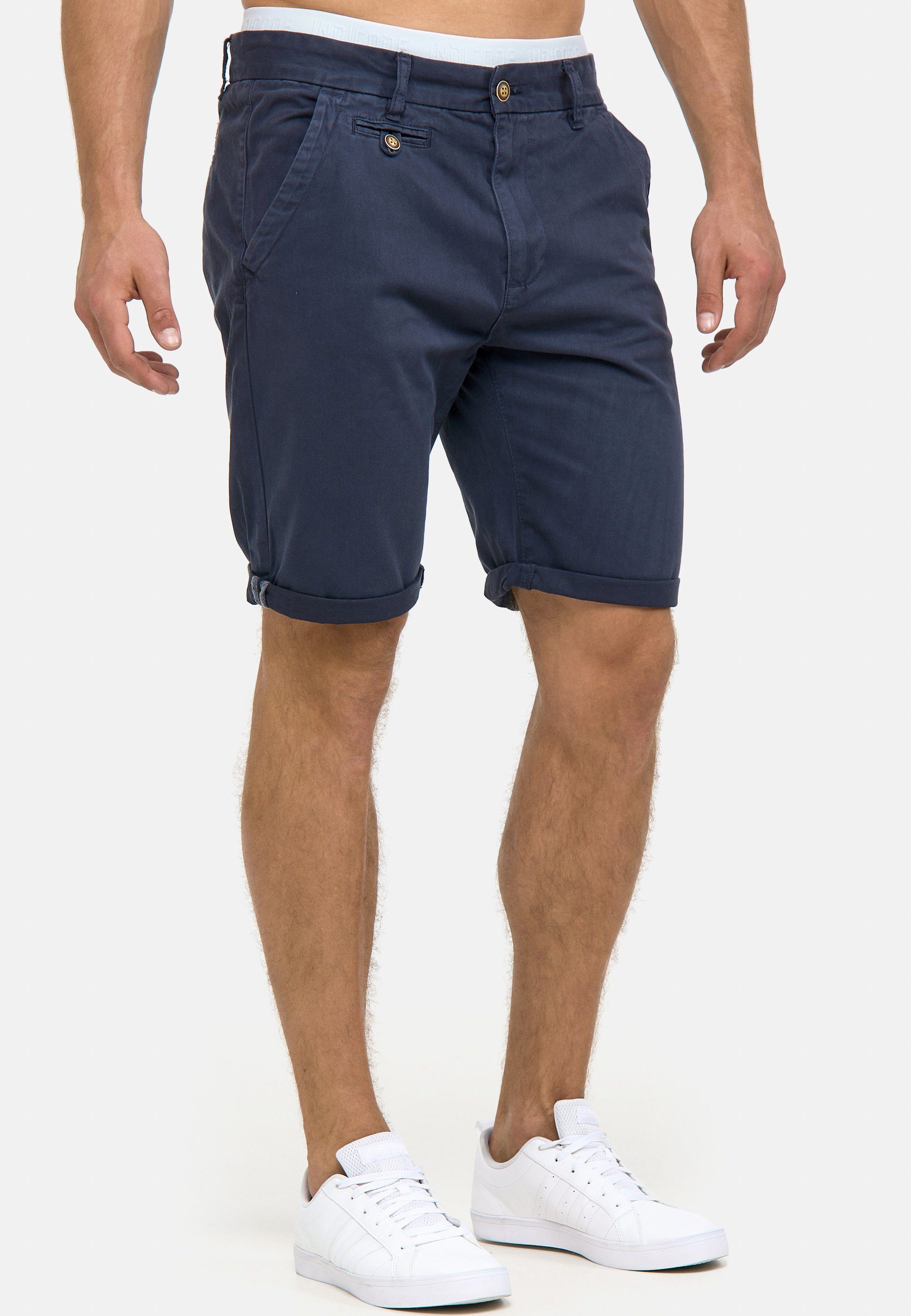 Indicode Chinoshorts Herren Cuba Chino Shorts Herrenshorts aus Baumwollgemisch