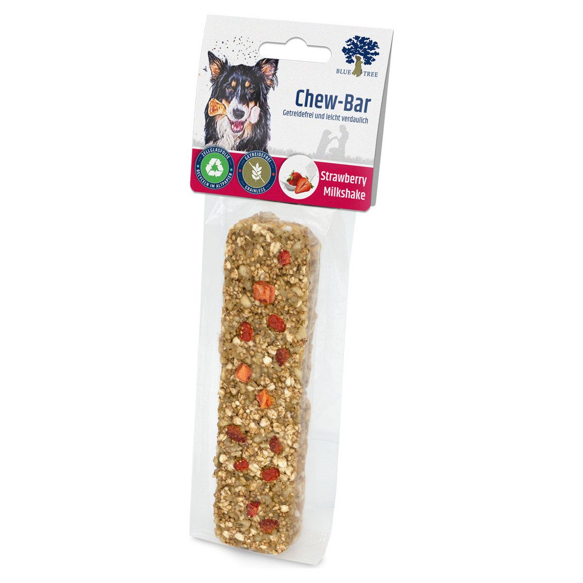 Blue Tree Chew-Bar Strawberry Milkshake 50 g - 6 Stück, Snack für: Hund