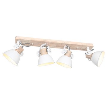 Steinhauer LIGHTING LED Deckenspot, Leuchtmittel nicht inklusive, Vintage Holz Decken Leuchte weiß Wohn Ess Zimmer