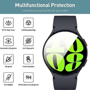 SmartUP 3X Schutzglas für Samsung Galaxy Watch 6 44mm Hartglas Panzerfolie für Samsung Galaxy Watch 6 44mm, Displayschutzglas, Displayschutzglas