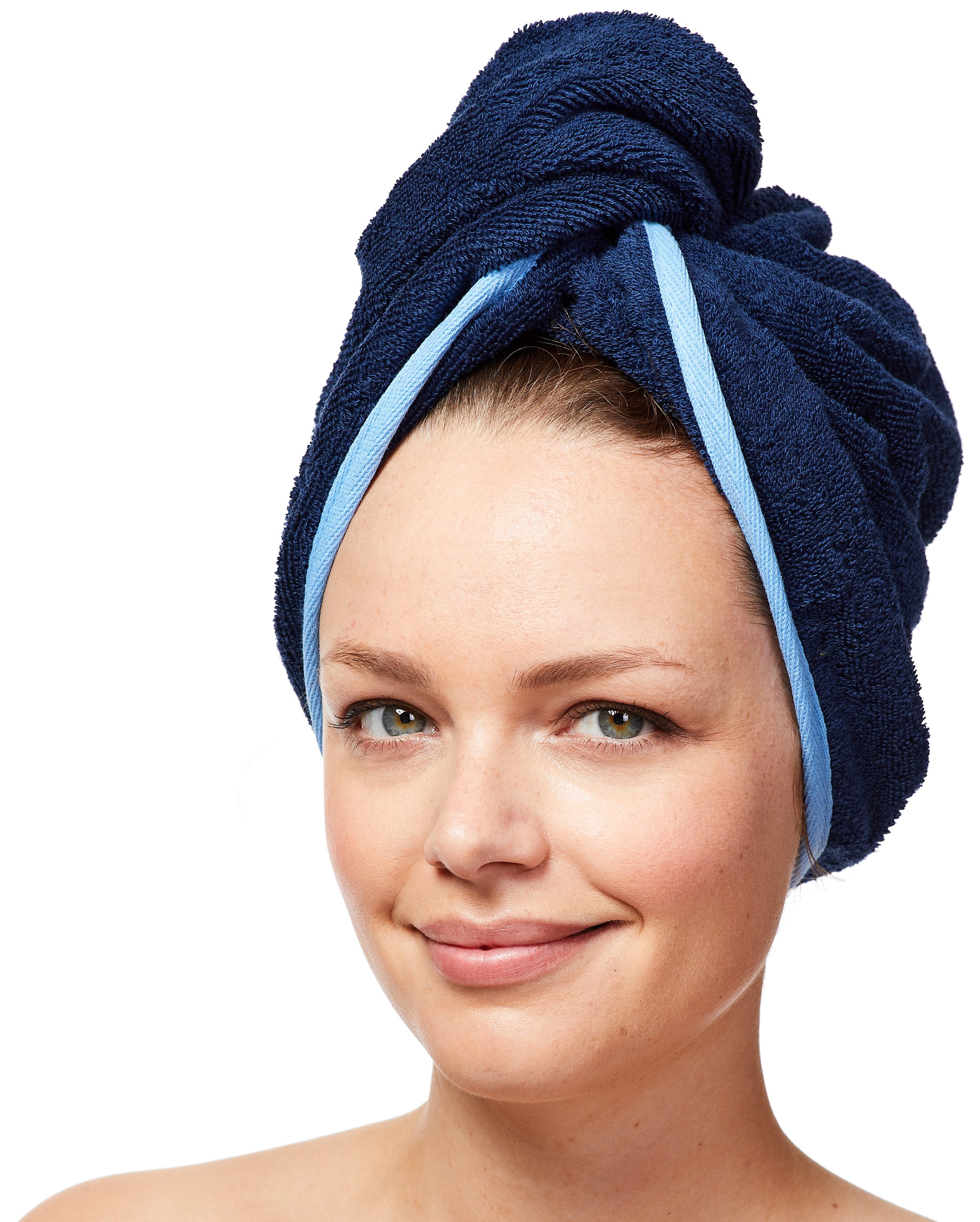 Sowel Turban-Handtuch - Turbo Turban -, 100% Bio-Baumwolle, Haarturban mit Knopf