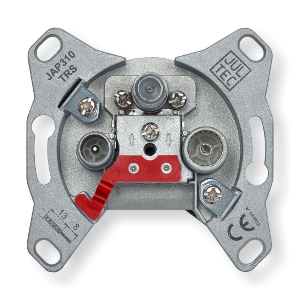 JULTEC Antennensteckdose Durchgangsdose 10dB 3-loch programmierbar