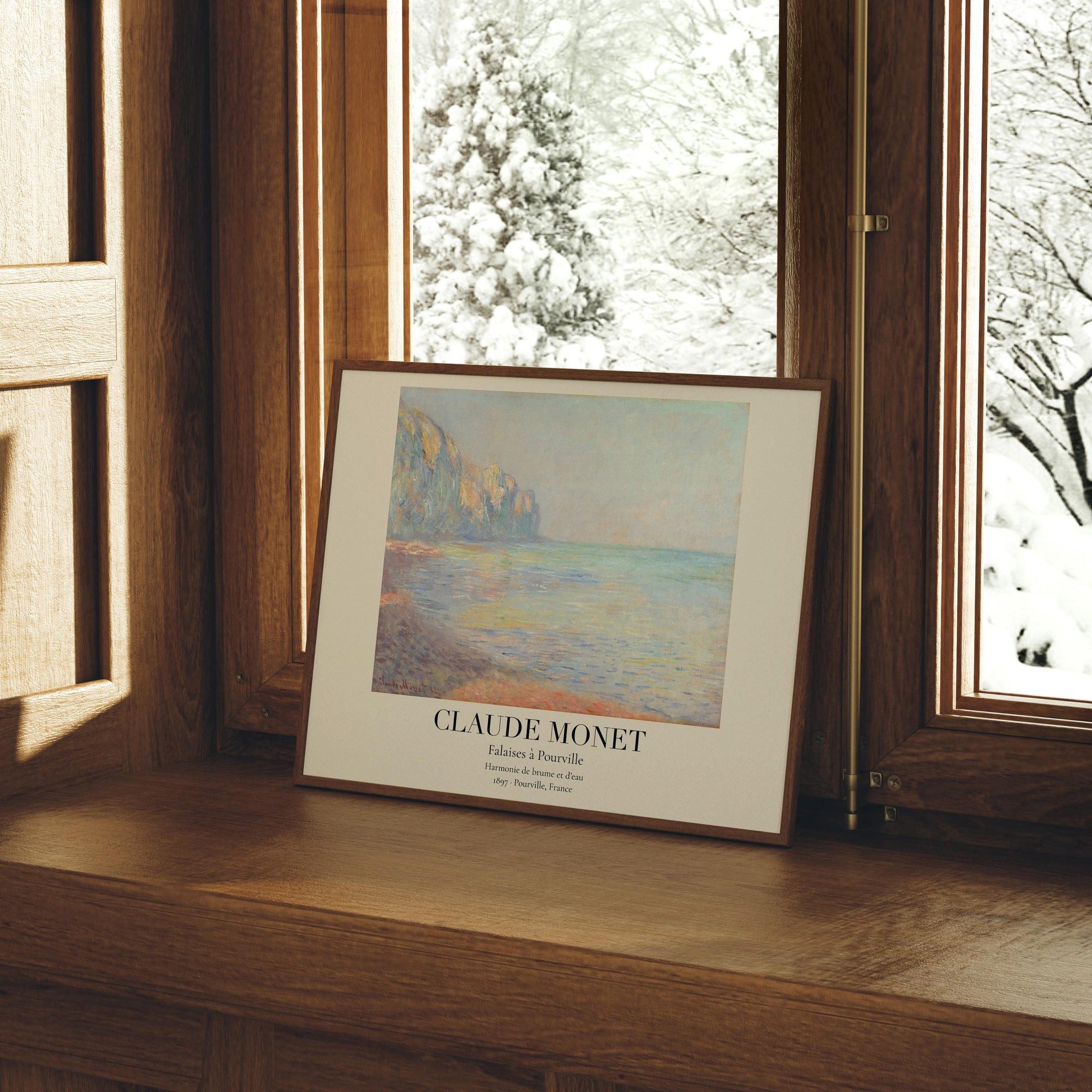 JUSTGOODMOOD Poster Premium ® Claude Monet Poster · Falaises à Pourville 1897, (1 St), verschiedene Größen wählbar