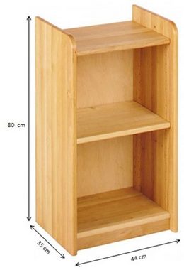 BioKinder - Das gesunde Kinderzimmer Standregal Lara, Regal Bücherregal 80 cm mit Schubladenelement, Erle