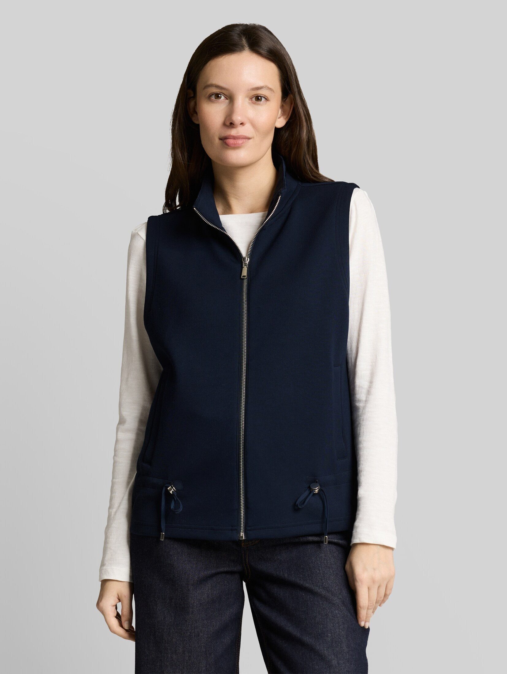 TOM TAILOR Sweatjacke Strick & Sweatshirts Scuba Sweatweste mit Stehkragen