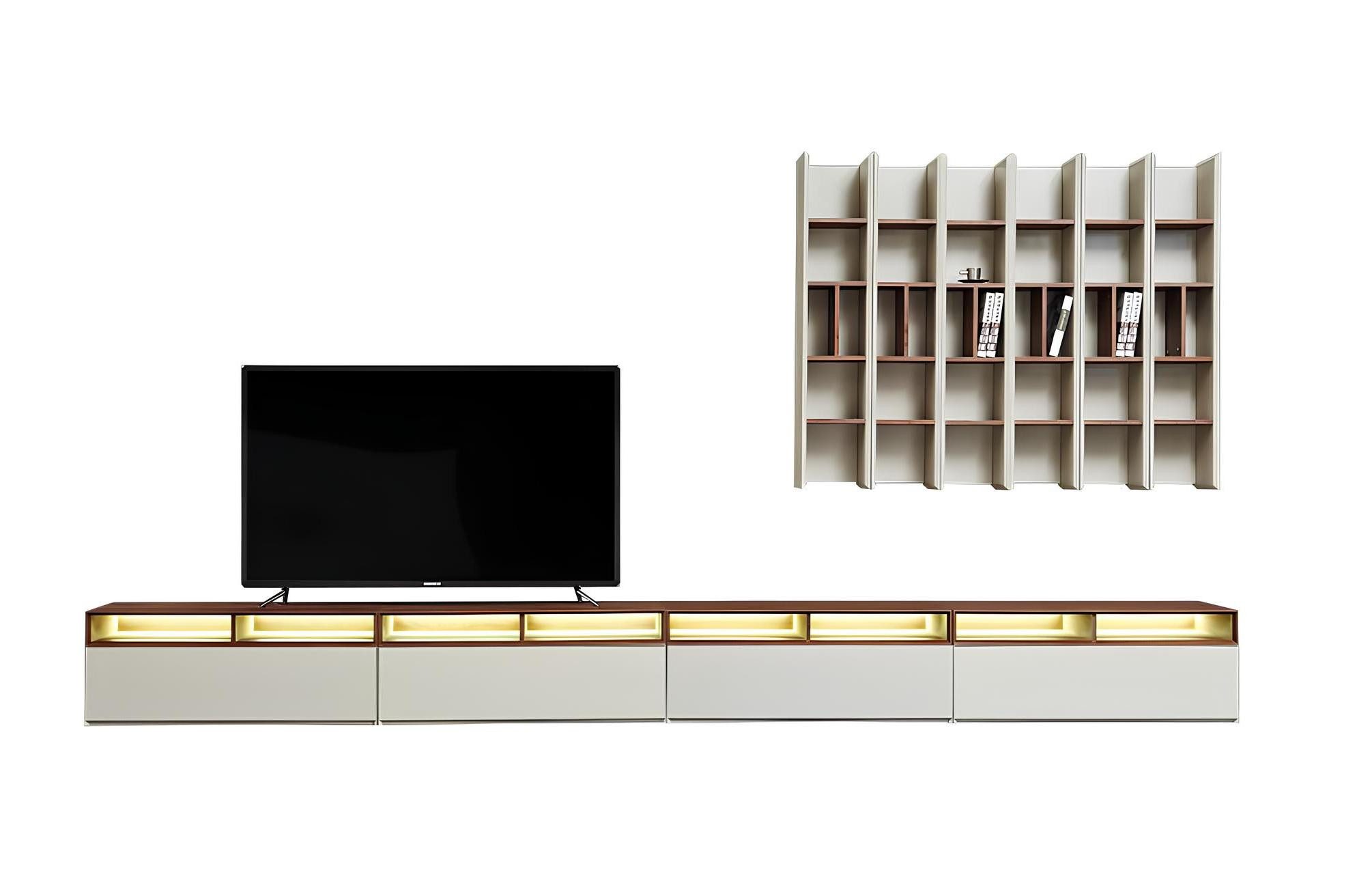 Xlmoebel Wohnwand Neue moderne Wohnwand Schrank TV Sideboard Lowboard Wohnzimmer Regal, (2-St., Wohnwand), Hergestellt in Europa