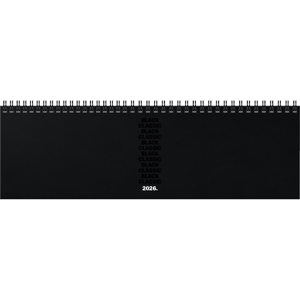 BRUNNEN Schreibtischkalender Querkalender 774 Black Classic 32,6x10,2cm 1 Woche/2 Seiten Balacron s