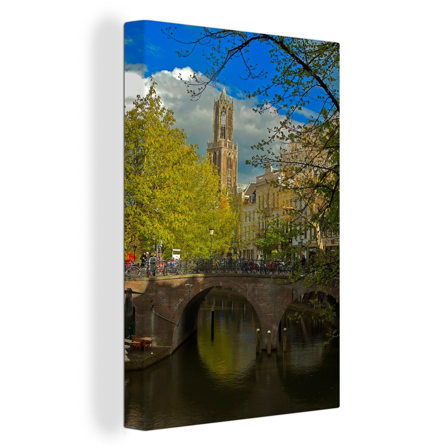 OneMillionCanvasses® Leinwandbild Oud cm Gemälde, bespannt Pflanzen fertig Zackenaufhänger, - (1 20x30 - Leinwandbild St), Utrecht, inkl