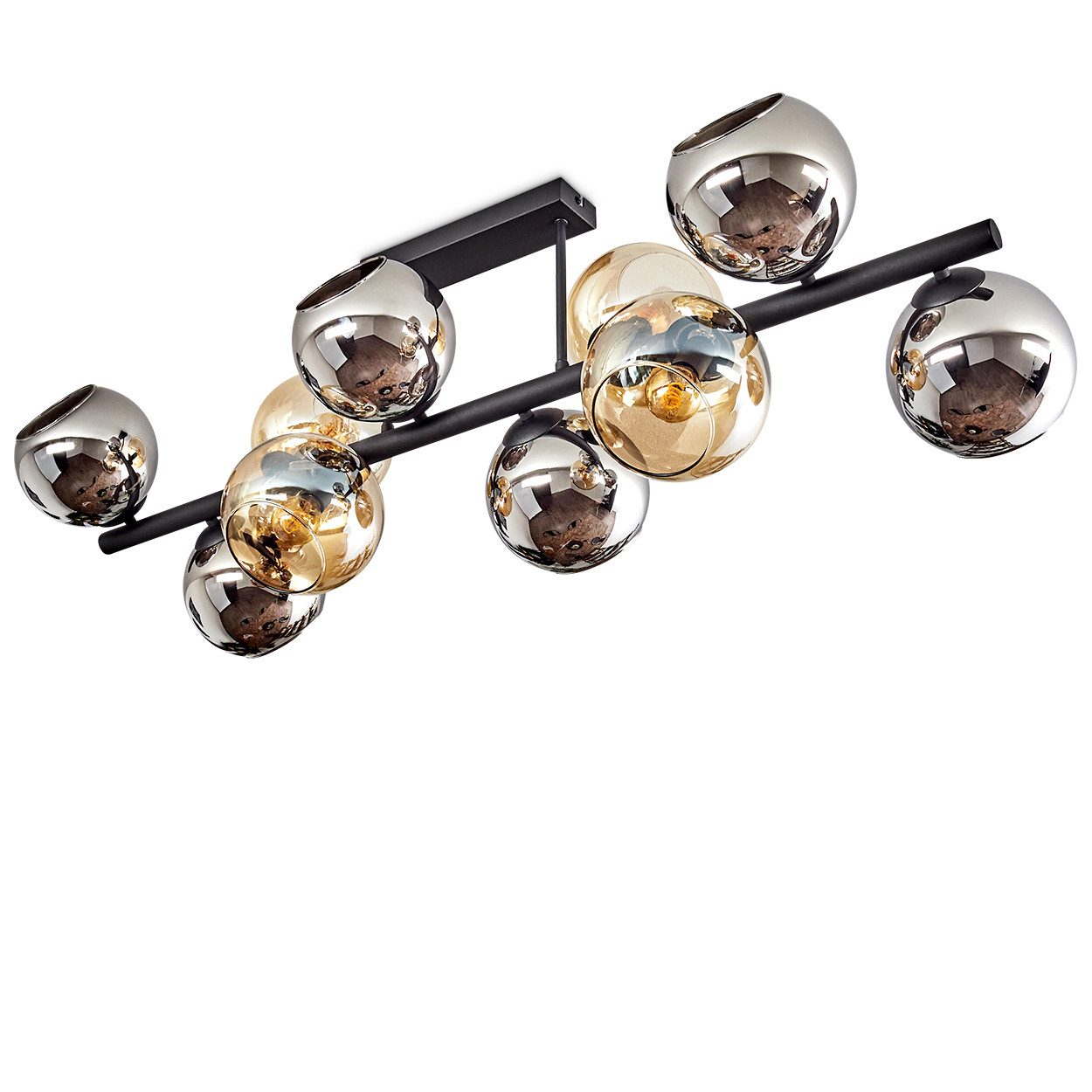 hofstein Deckenleuchte Deckenlampe aus Metall/Glas in günstig online kaufen