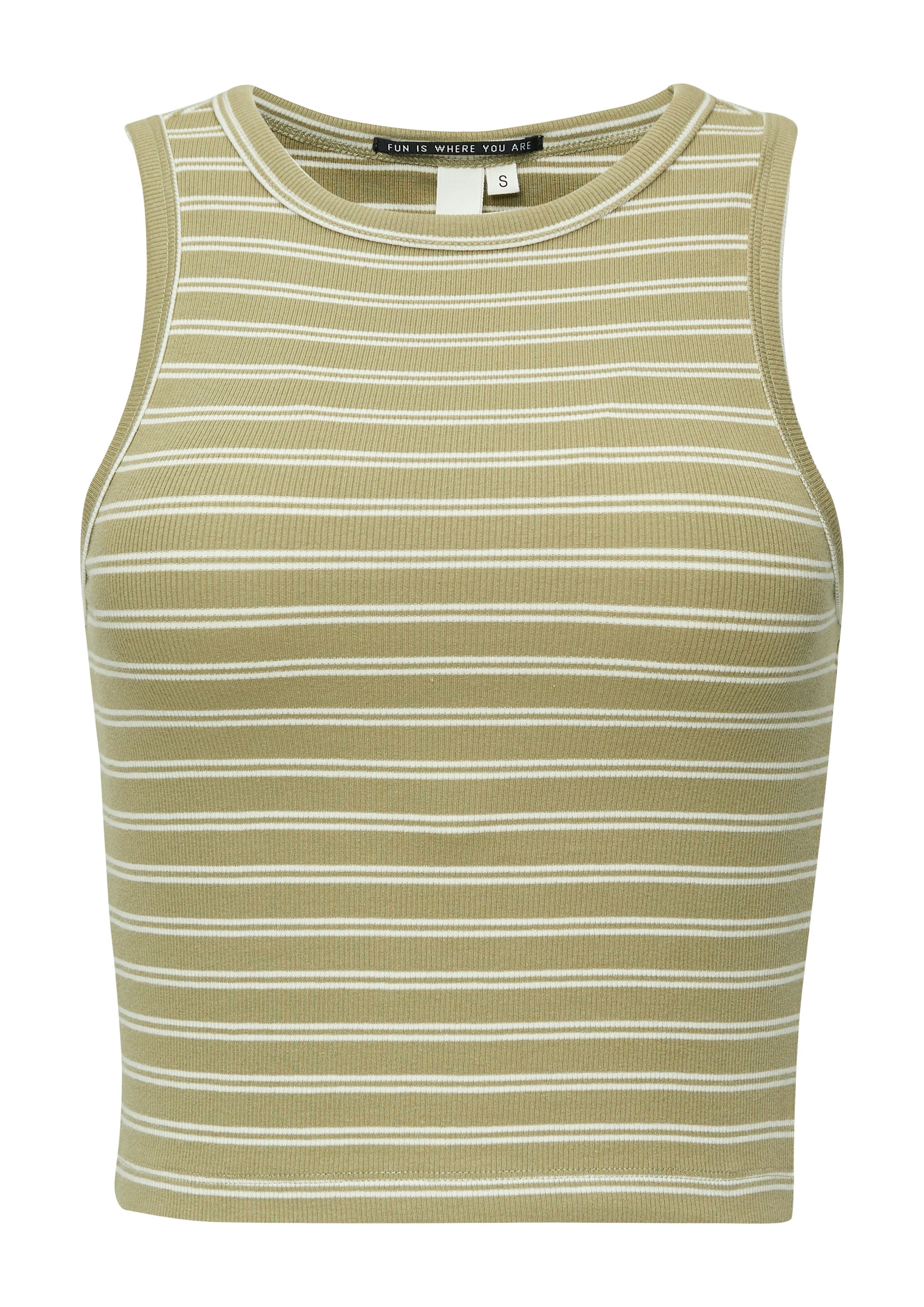 QS Shirttop Verkürztes Ripp-Top im Slim günstig online kaufen