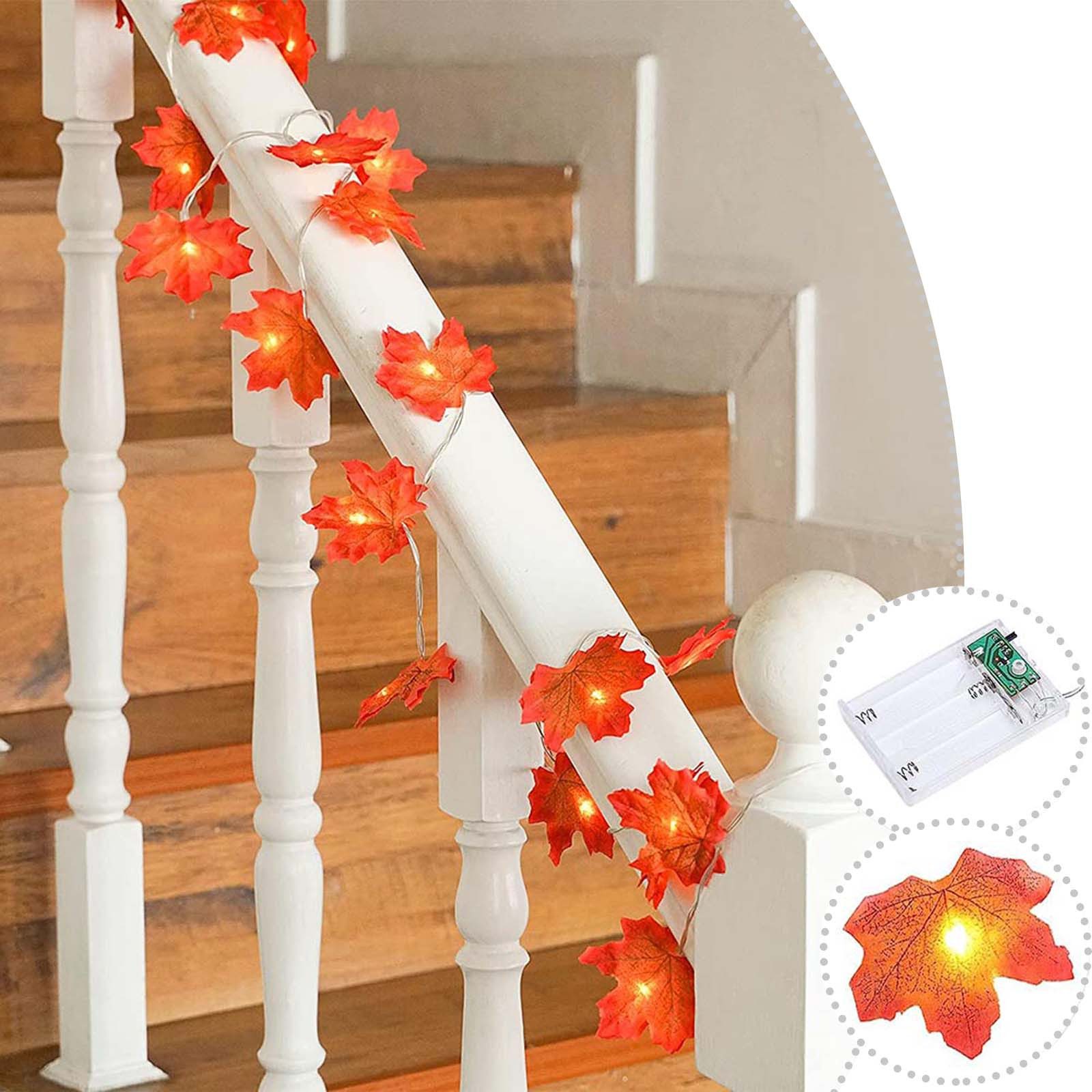 MUPOO LED-Girlande LED Lichterkette Ahornblatt Halloween Beleuchtung, Batte günstig online kaufen