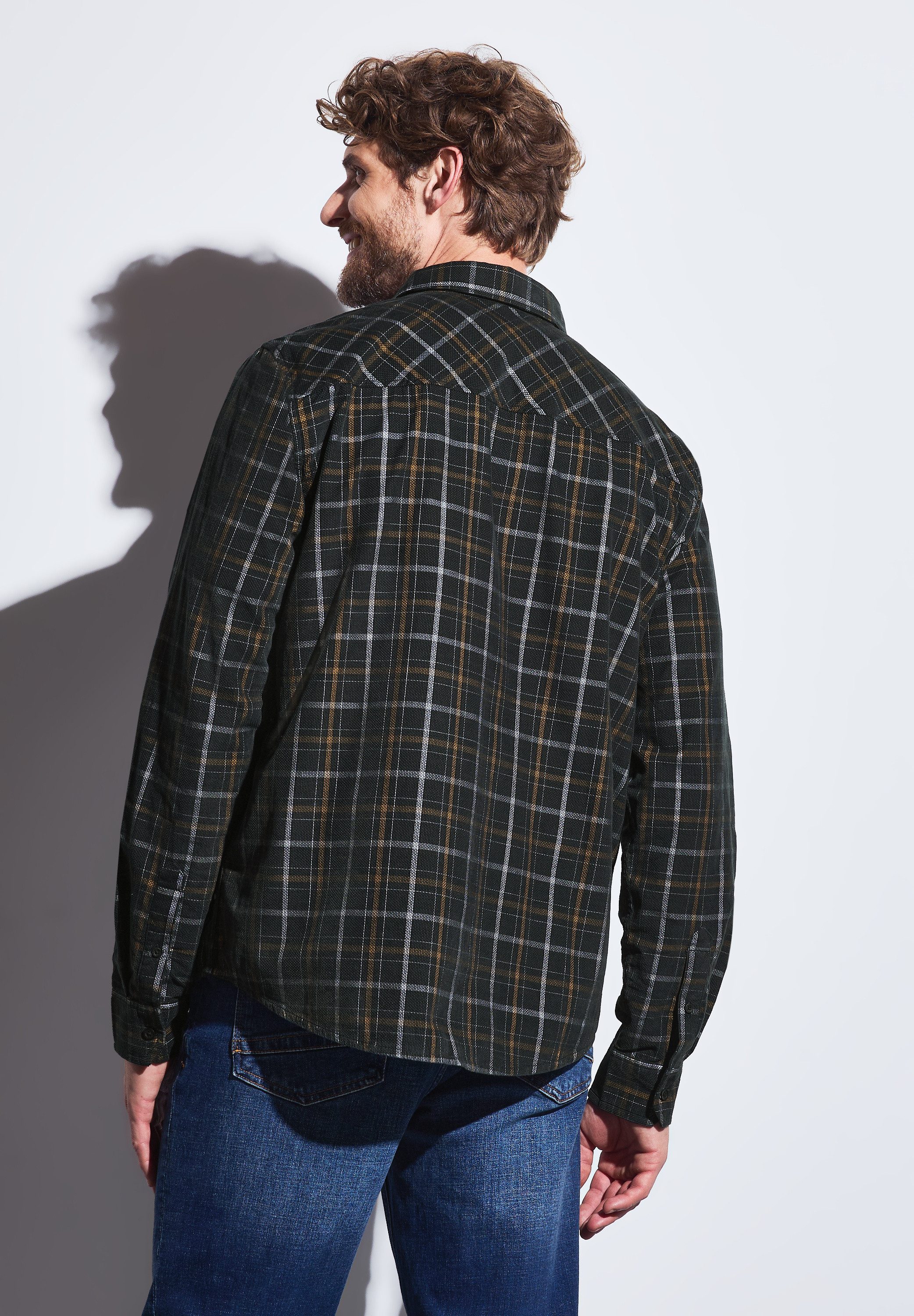 STREET ONE MEN Langarmhemd mit Knopfleiste günstig online kaufen