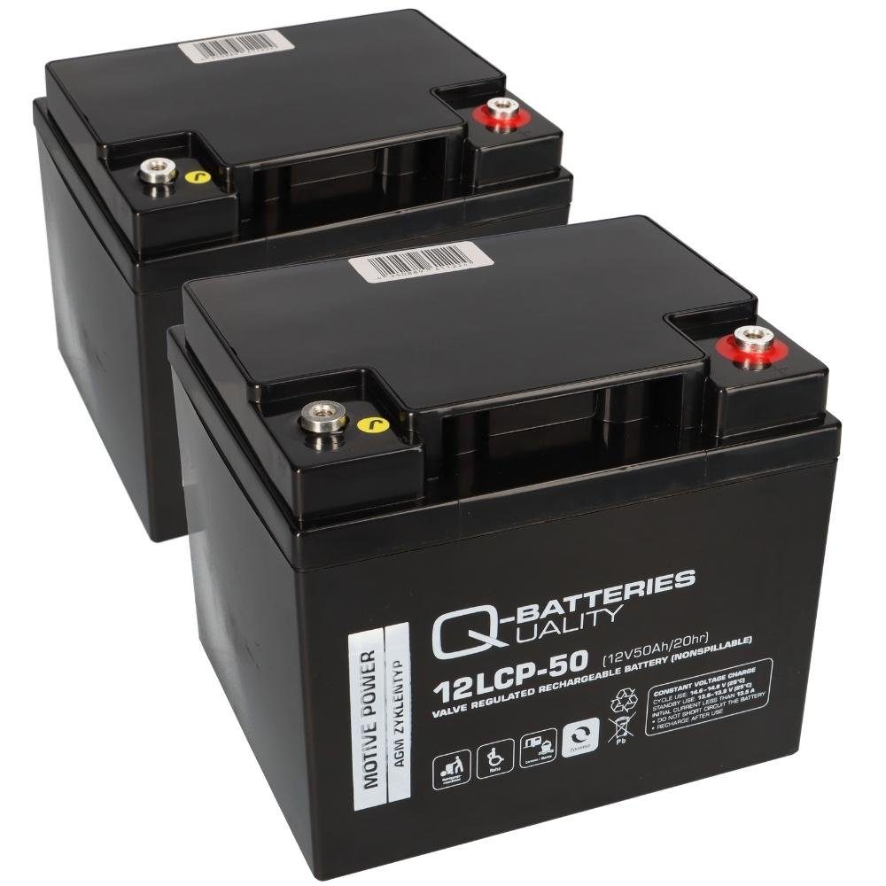 Akku kompatibel E-Mobil Bischhoff & Bischhoff 2x 12V 50Ah Elektromobil-Akku