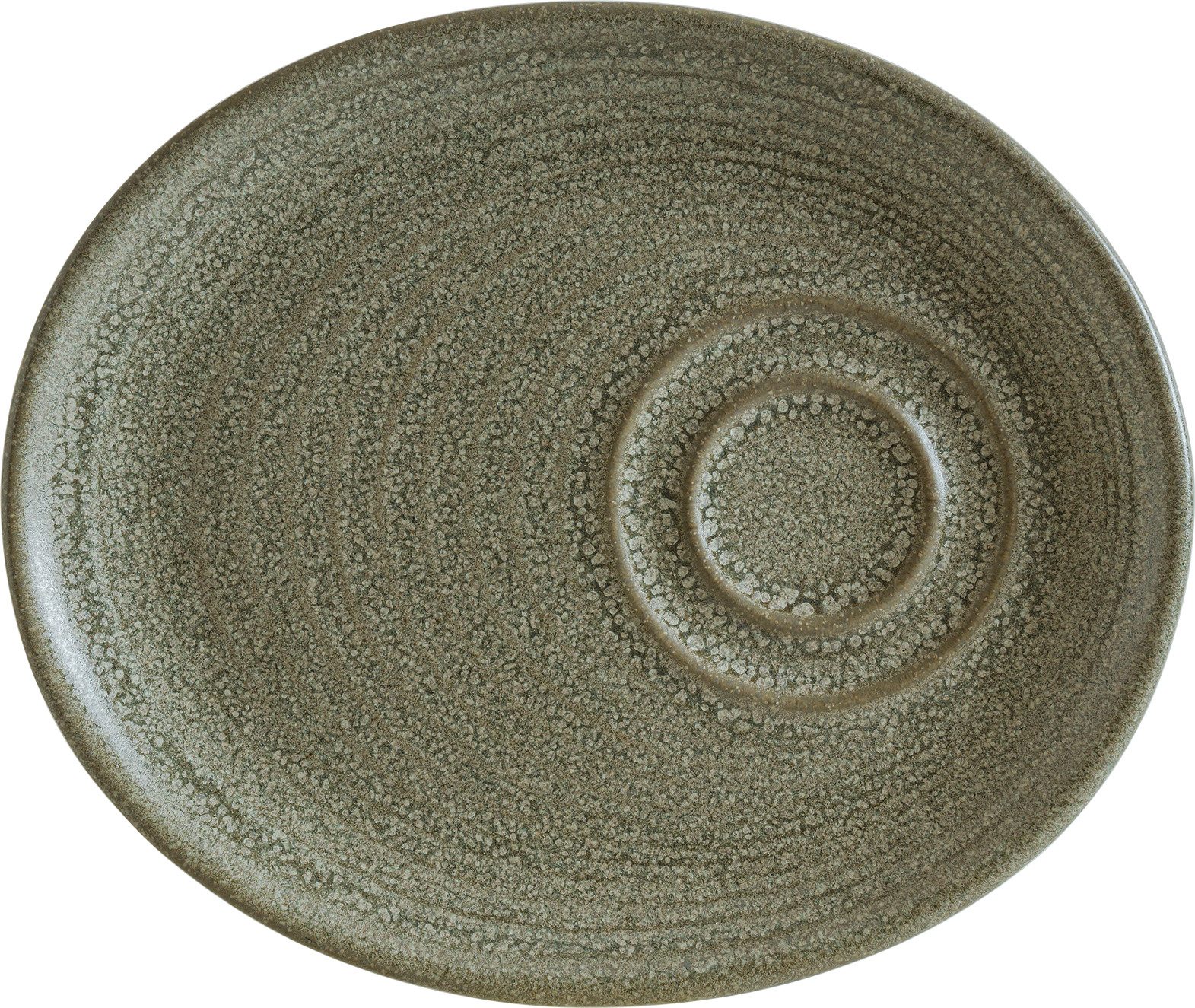 Bonna Untertasse 6x Adelfa Ripple 20×17 cm, Porzellan Grau, Horeca, (6 St), Spülmaschinen- & Mikrowellengeeignet