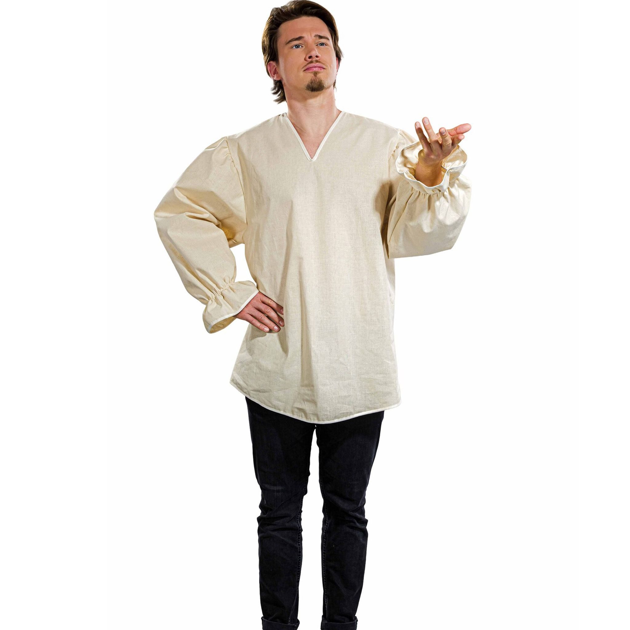 Festartikel Müller GmbH Kostüm Mittelalter Hemd Herren Creme Baumwolle