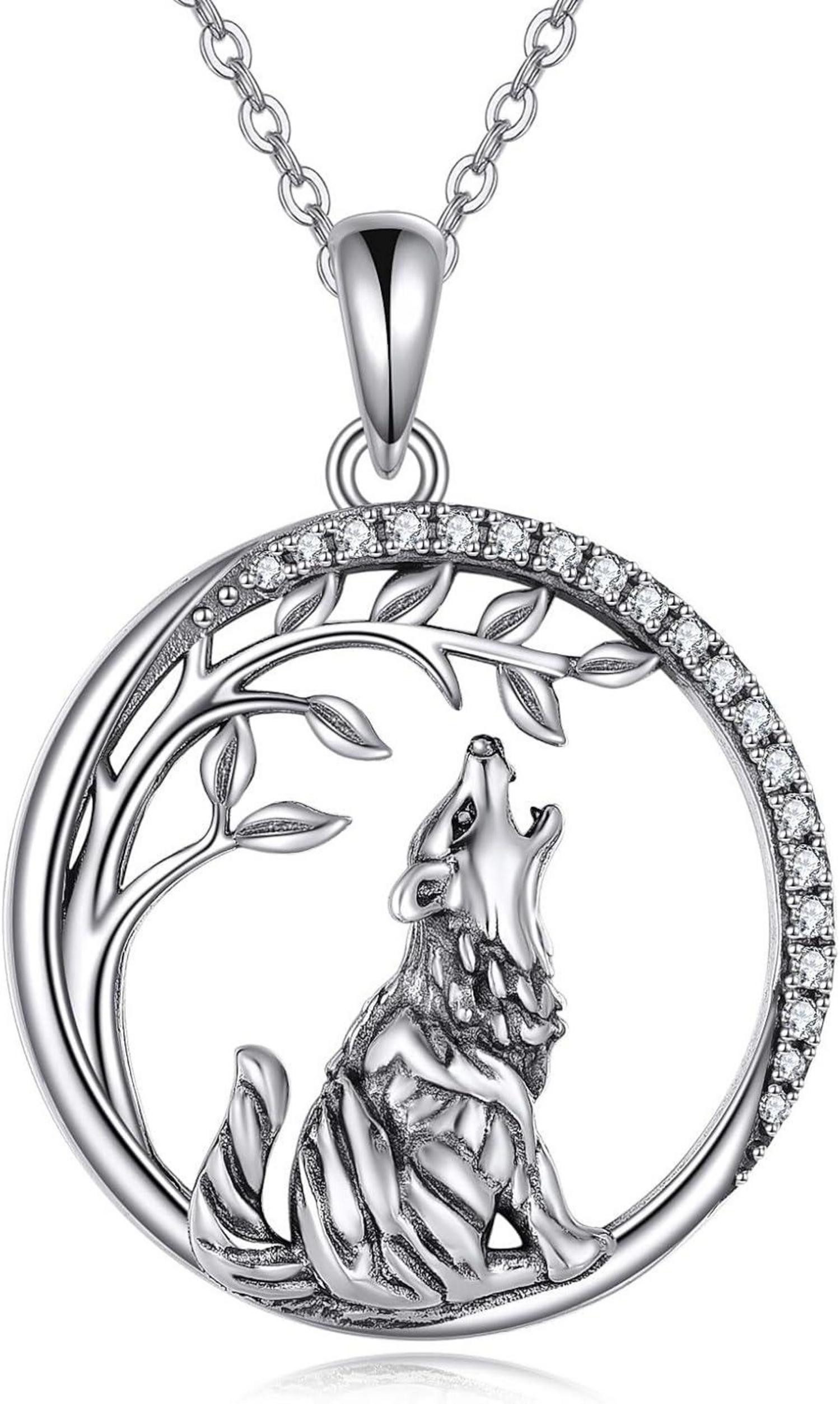 LuxusKollektion Kette und Anhänger Set Wolf günstig online kaufen