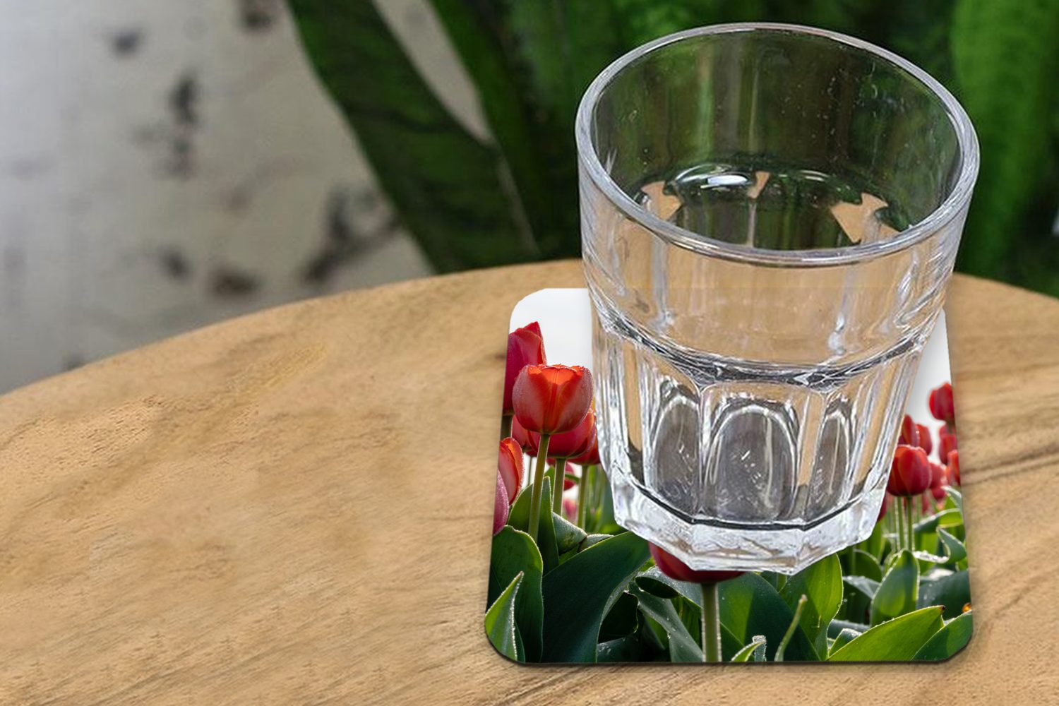 Ein Untersetzer, Glasuntersetzer den Tasse Tischuntersetzer, Gläser, roten mit Zubehör Tulpen für 6-tlg., in Korkuntersetzer, Gebiet Niederlanden, Glasuntersetzer, MuchoWow