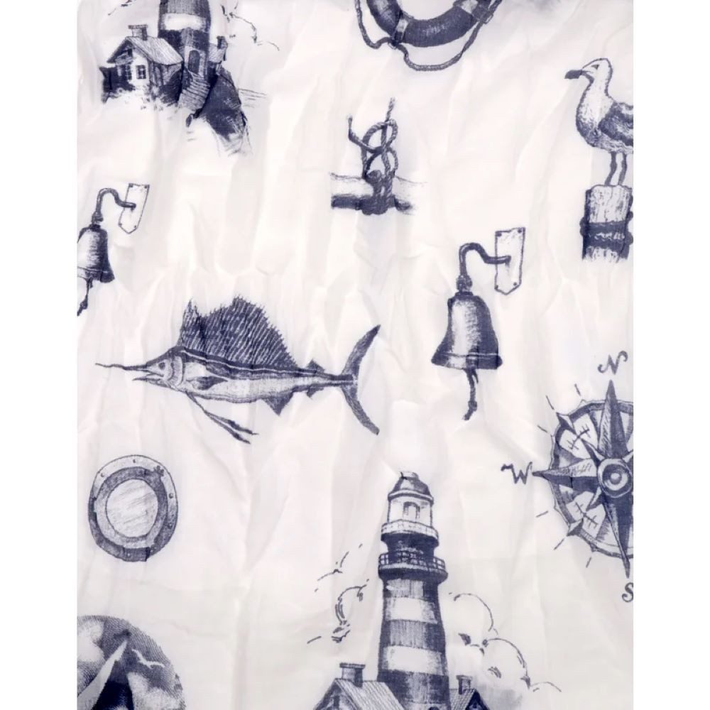 Goodman Design Modeschal Sommer Schal mit Leuchtturm Motiv, Extra weiche Verarbeitung .