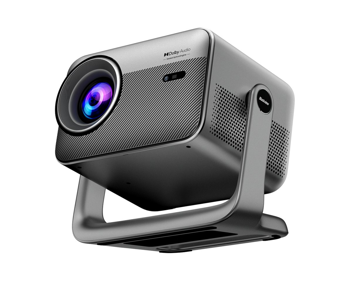blackview PV1000 Max Beamer: Dolby Audio, Gaming-Modus, Geräuscharm, 4K/1080P Beamer (1500:1, 1920 x 1080 px, bis 150 Inches Screen/Sprachsteuerung/Kindersicherung/Autofocus)