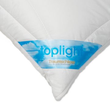 Microfaserkissen Toplight, Traumschloss, Füllung: 100% Polyester, Bezug: 100% Baumwolle, Rückenschläfer, Seitenschläfer, Bauchschläfer, trockenes und temperaturausgleichendes Schlafklima
