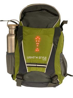 Luna24 simply great ideas... Freizeitrucksack Rucksack mit LED-Richtungsanzeiger und Handsender, 18 Ltr., grün