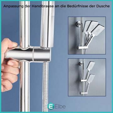 Elbe Duschsystem Edelstahl 304, 2 Strahlart(en), komplett-set, chrom, 1/2 Zoll, Edelstahl 304, Leicht zu Reinigen