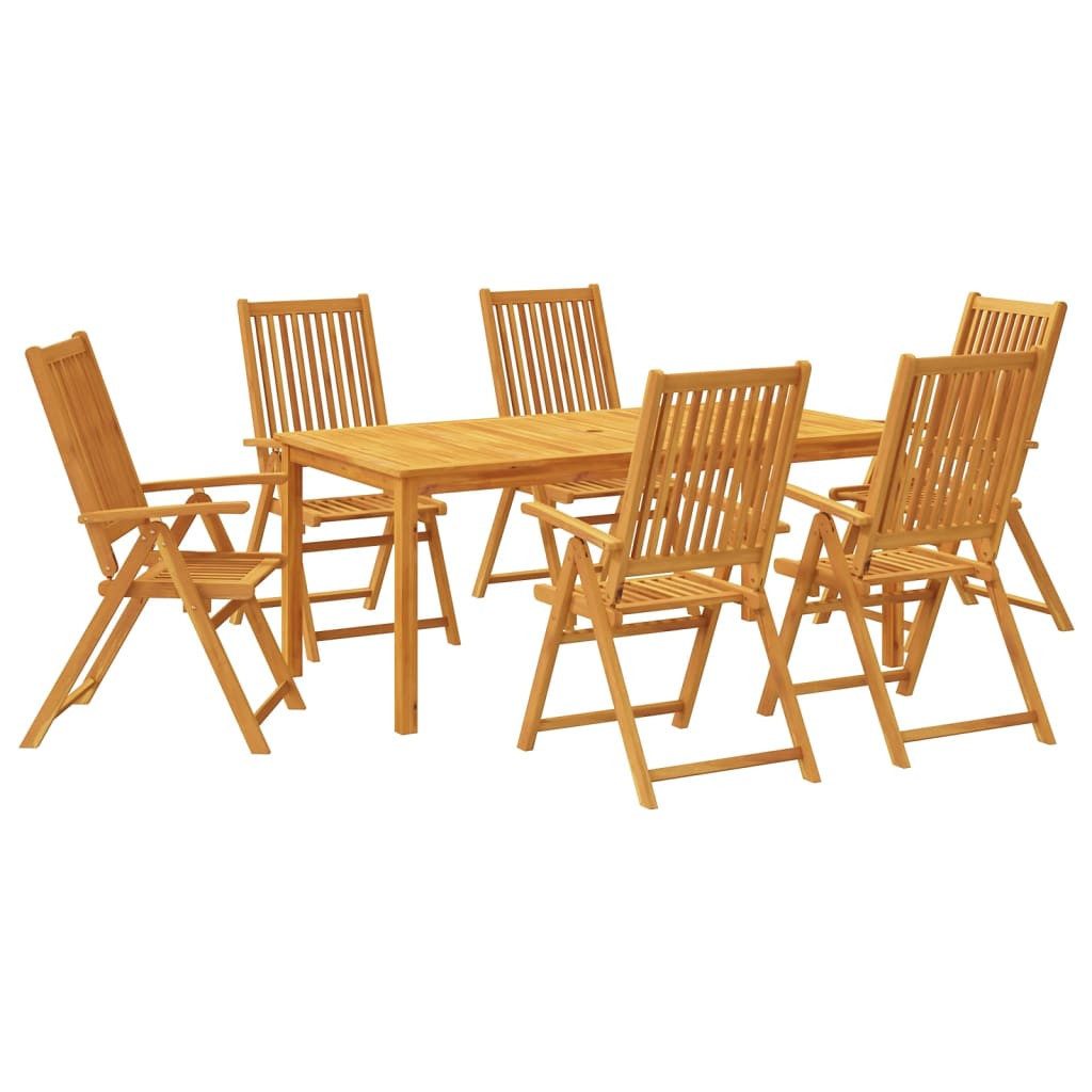 vidaXL Garten-Essgruppe 7-tlg. Garten-Essgruppe Massivholz, (6-tlg) günstig online kaufen