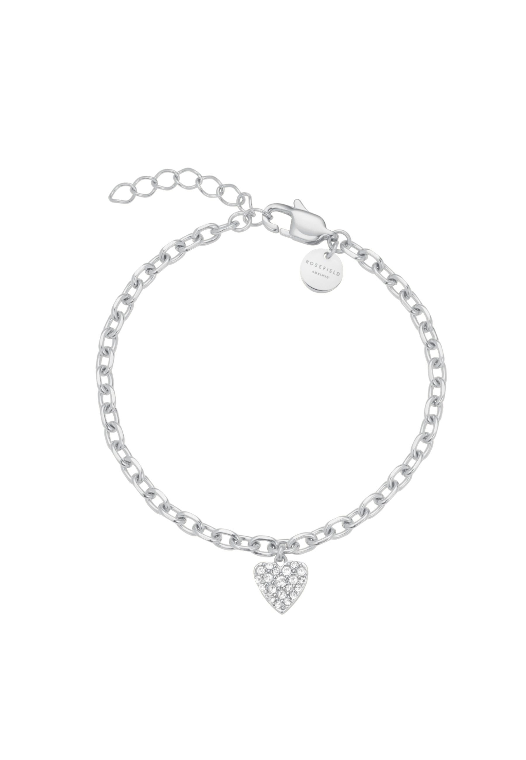 ROSEFIELD Armband ROSEFIELD Klobige Herz Armband für Damen Silberfarben